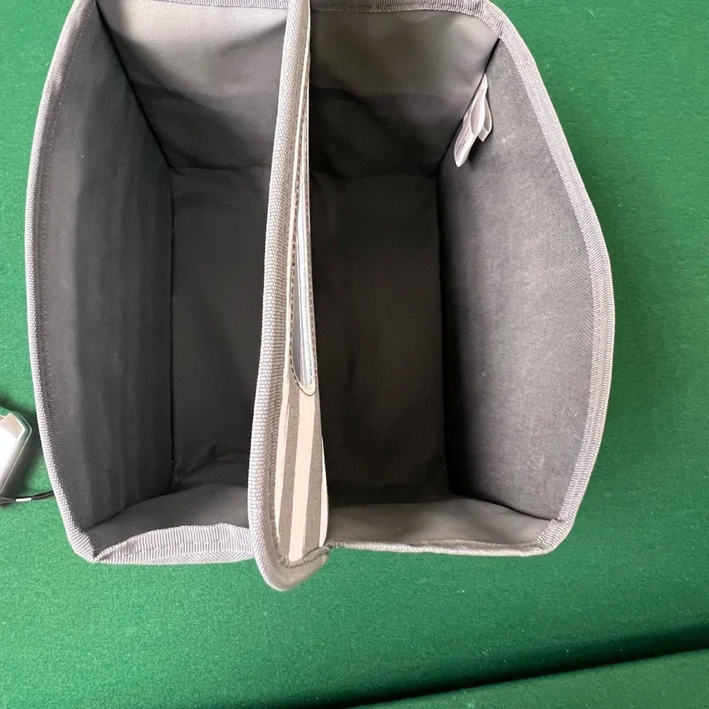 Thirty-One Double Duty Caddy Gray and White Striped - Picture 6 of 6